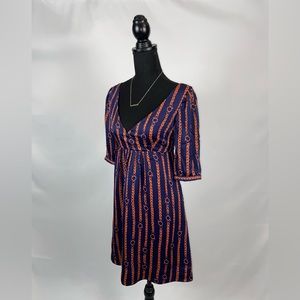 Shosanna Dress 100% Silk V-Neck Size 6